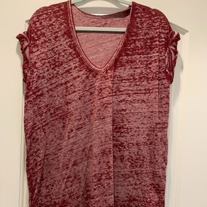 Free People Maroon T Shirt